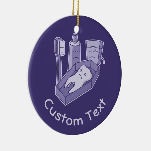 Tooth Funeral Keramik Ornament (Rechts)