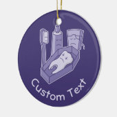 Tooth Funeral Keramik Ornament (Links)