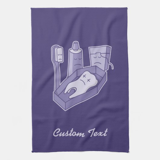 Tooth Funertowel Geschirrtuch (Vertikal)