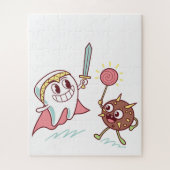 Tooth Hero / Bacteria Monster Fun Zahnarzt Cartoon Puzzle (Vertikal)