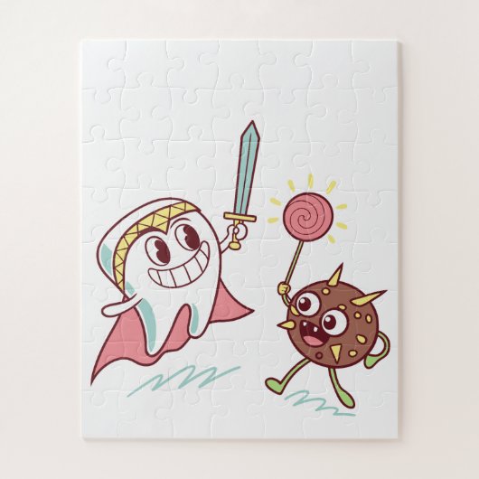 Tooth Hero / Bacteria Monster Fun Zahnarzt Cartoon Puzzle (Vertikal)