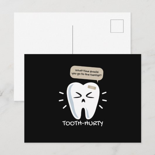 Tooth Hurty Dentist Dentist Postkarte (Vorne/Hinten)