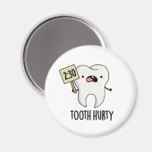 Tooth Hurty Funny Dental Puff Magnet (Vorderseite/Rückseite)
