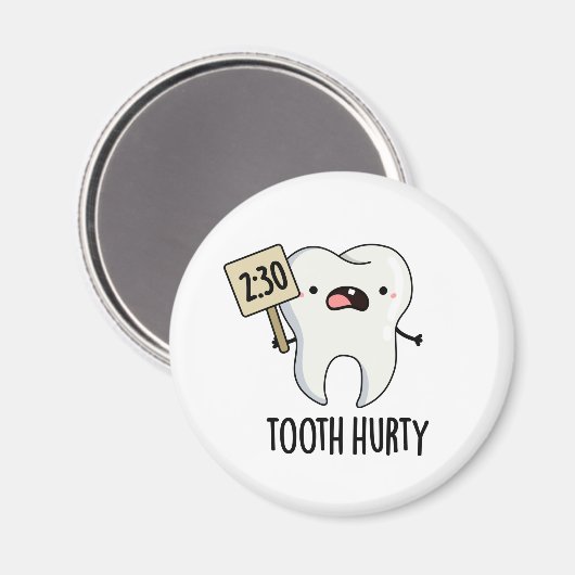 Tooth Hurty Funny Dental Puff Magnet (Vorderseite/Rückseite)