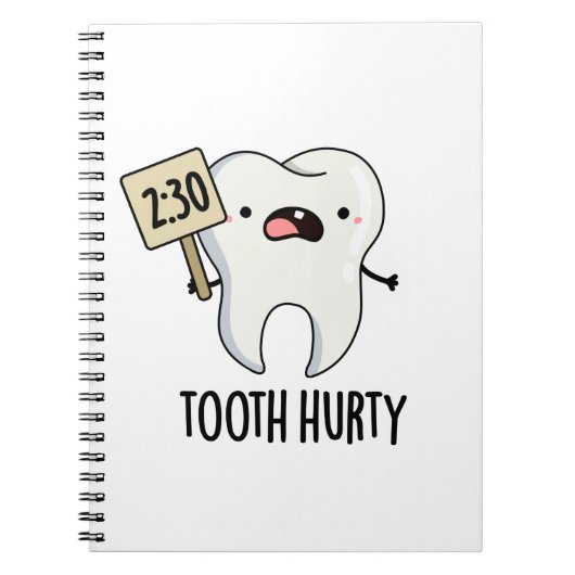 Tooth Hurty Funny Dental Puff Notizblock (Vorderseite)