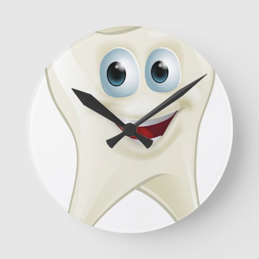 Tooth man runde wanduhr (Vorderseite)