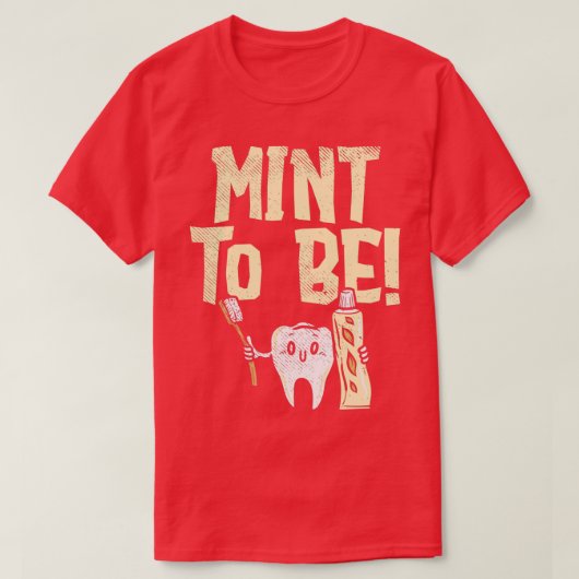 Tooth Mint Paste Cool Funny Besiegter Zahnarzt T-Shirt (Design vorne)