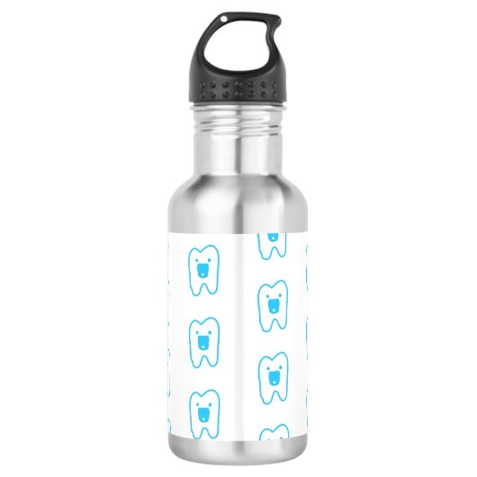Tooth Muster Wasserflaschenmuster Edelstahlflasche (Vorderseite)