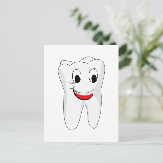 Tooth Postkarte (Stehend Vorderseite)