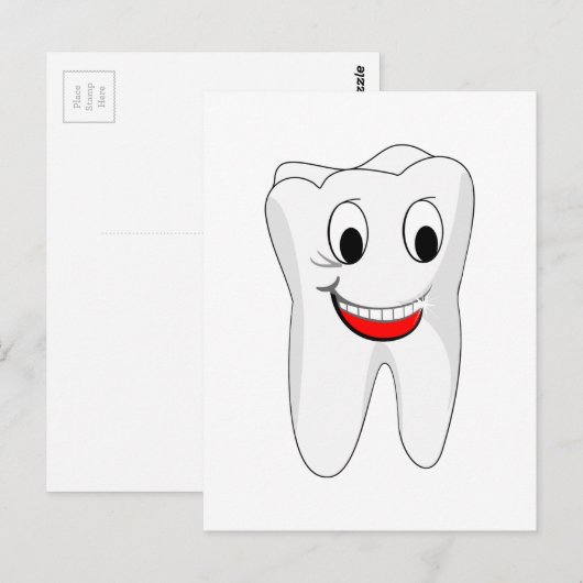 Tooth Postkarte (Vorne/Hinten)