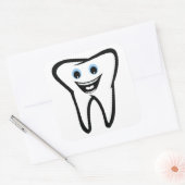 Tooth Quadratischer Aufkleber (Umschlag)