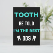 Tooth sei gesagt, ich bin die beste DS Dankeskarte (Stehend Vorderseite)