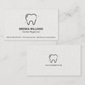 Tooth Sparkle Icon Visitenkarte (Vorne/Hinten)