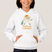 Tooth Took a Vacation Kids’ Hoodie | Funny Tooth (Vorderseite)