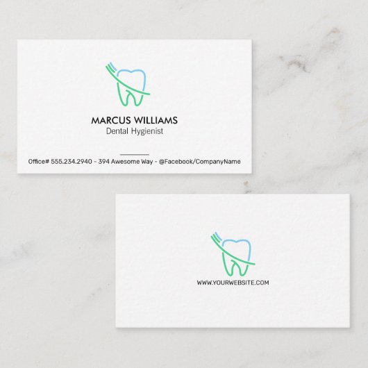 Tooth Visitenkarte (Vorne/Hinten)