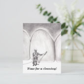 Tooth Washer Termin Erinnerung Postkarte (Stehend Vorderseite)