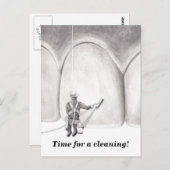 Tooth Washer Termin Erinnerung Postkarte (Vorne/Hinten)