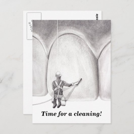 Tooth Washer Termin Erinnerung Postkarte (Vorne/Hinten)