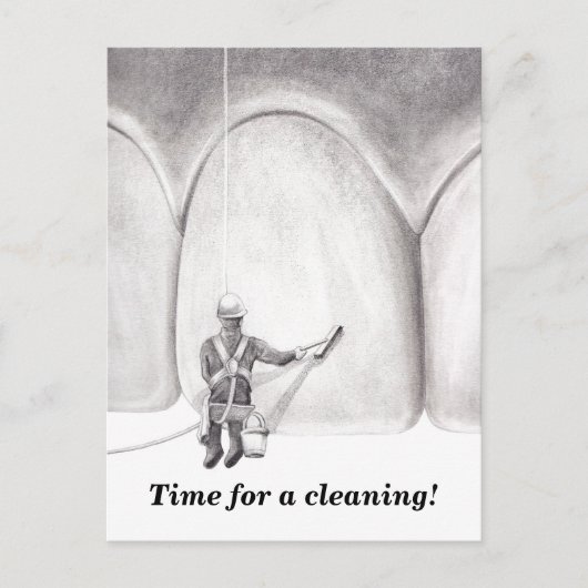 Tooth Washer Termin Erinnerung Postkarte (Vorderseite)