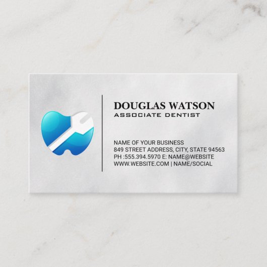 Tooth Wrench Logo Visitenkarte (Vorderseite)