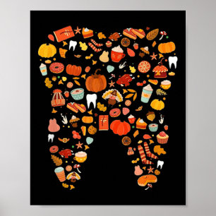 Tooth Zähne glücklichen Fall Y'all Zahnarzt Danke Poster