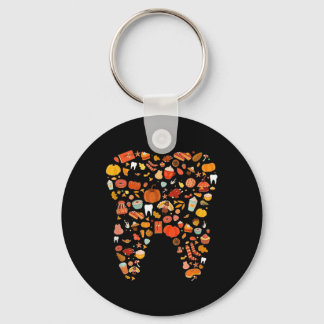 Tooth Zähne glücklichen Fall Y'all Zahnarzt Danke Schlüsselanhänger