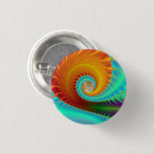 Toothal Spiral in Türkis und Gold Button (Vorne & Hinten)
