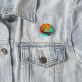 Toothal Spiral in Türkis und Gold Button (Beispiel)