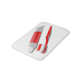 Toothbrush And Toothpaste Badematte (Schrägansicht)