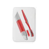 Toothbrush And Toothpaste Badematte (Vorderseite Vertikal)