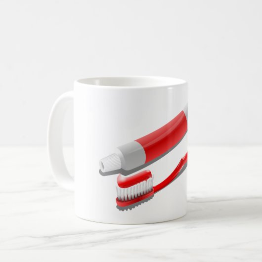 Toothbrush And Toothpaste Kaffeetasse (Vorderseite Links)