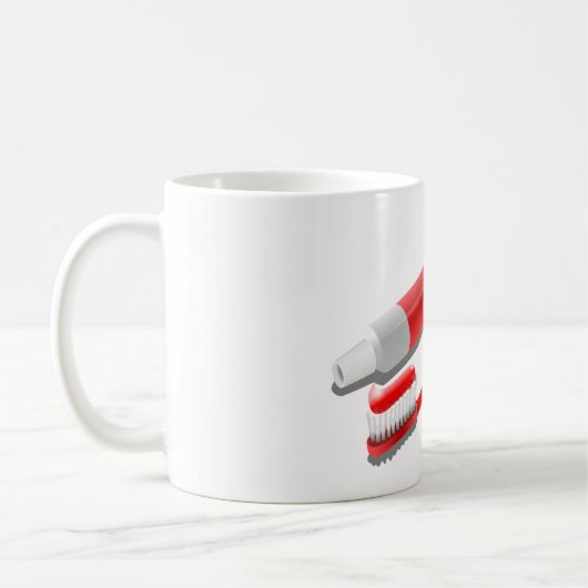 Toothbrush And Toothpaste Kaffeetasse (Links)