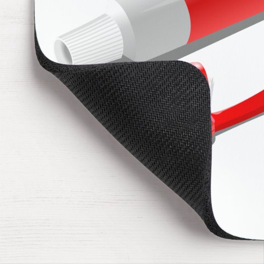 Toothbrush And Toothpaste Mousepad (Ecke)