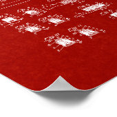 Toothbrush Patent - Burgundy Red Poster (Ecke)