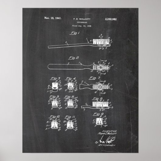 Toothbrush-Patent Poster (Vorne)