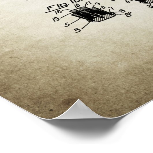 Toothbrush-Patent Poster (Ecke)