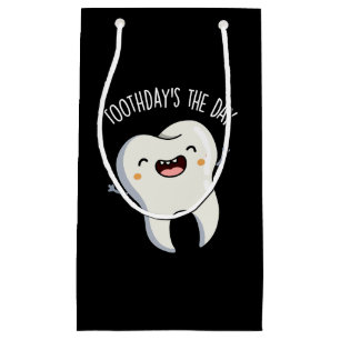 Toothday ist der Tag Lustige Zahnwitze Dunkler Hin Kleine Geschenktüte