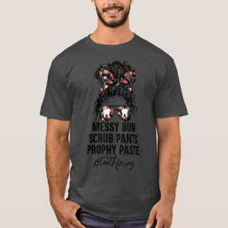 Toothfairy Messy Bun Scrub Pants Prophet Paste Flo T-Shirt