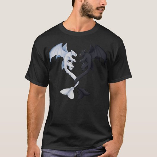 Toothless und Lightfury T-Shirt (Vorderseite)