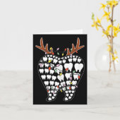 Toothmas Tooth Santa Reindeer Xmas Dentist Christm Karte (Gelbe Blume)