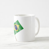 Toothpick mit brasilianischer Flagge Kaffeetasse (VorderseiteRechts)