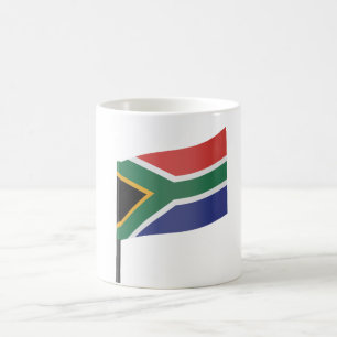 Toothpick mit der Flagge Südafrikas Kaffeetasse