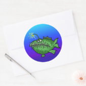 Toothy Fische Runder Aufkleber (Umschlag)