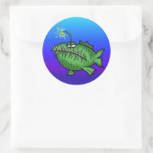 Toothy Fische Runder Aufkleber (Tasche)