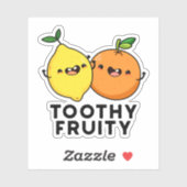Toothy Fruity Funny Fruit Pun Aufkleber (Blatt)