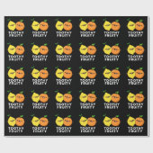 Toothy Fruity Funny Fruit Pun Dark BG Geschenkpapier (Flach)
