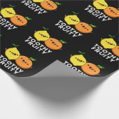 Toothy Fruity Funny Fruit Pun Dark BG Geschenkpapier (Ecke)