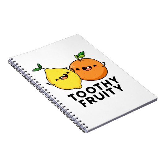 Toothy Fruity Funny Fruit Pun Notizblock (Rechte Seite)