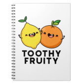 Toothy Fruity Funny Fruit Pun Notizblock (Vorderseite)