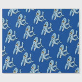 Toothy Grin Cartoon Shark Geschenkpapier (Flach)